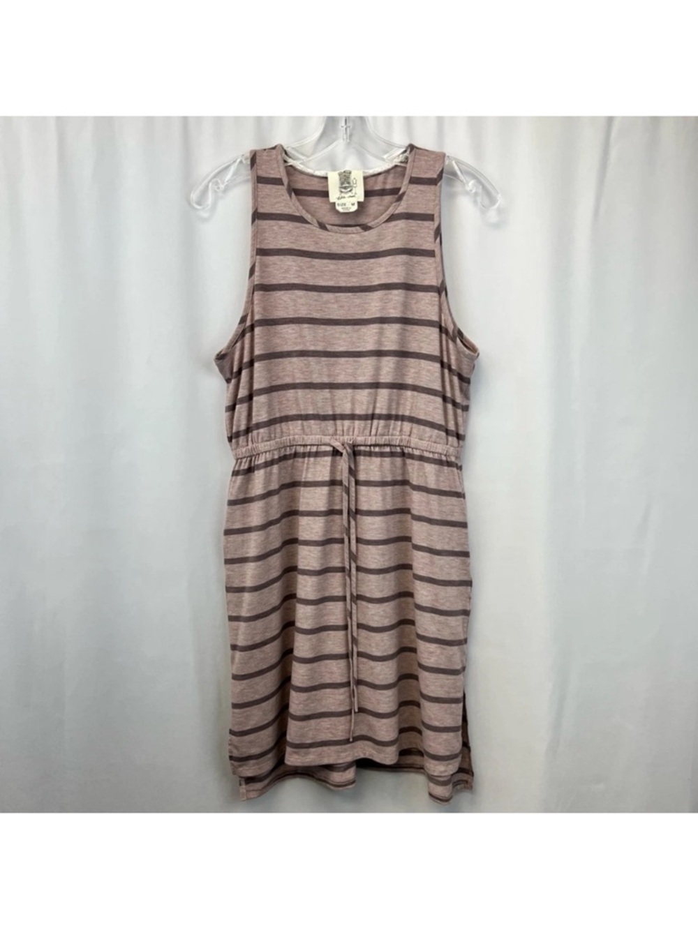 Lili’s Closet Striped Sleeveless Mini Dress | Mauve & Charcoal | Size M